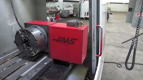 Haas HRT210 Brush Type Programmable Rotary Table with 6-Jaw Chuck
