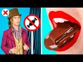 HOW TO SNEAK OUT CANDIES OF WONKA FACTORY | Awesome Sneaking Hacks and Funny Moments by Gotcha!