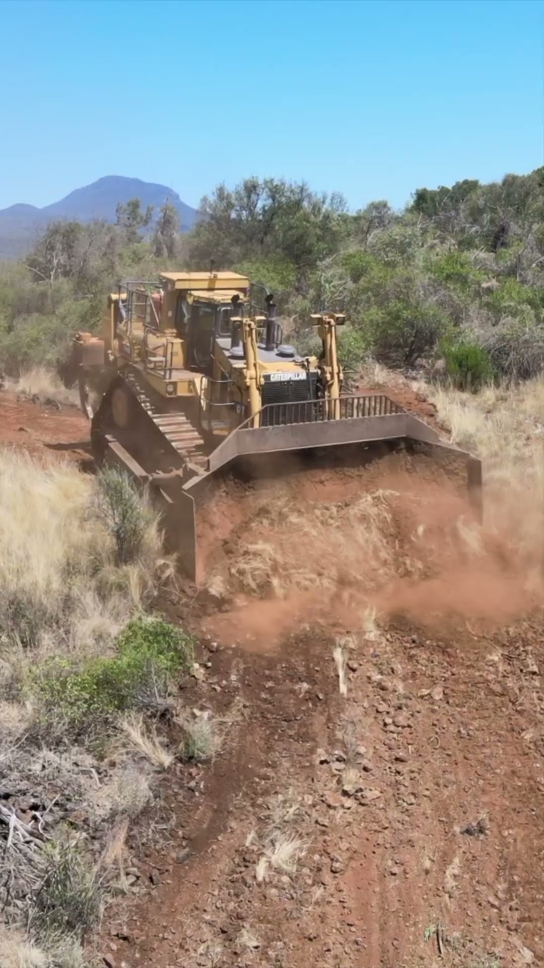 Excellence! Bulldozer Power Force Pushing Dirt Operator's Expertise in Unloading Dirt and Pushing