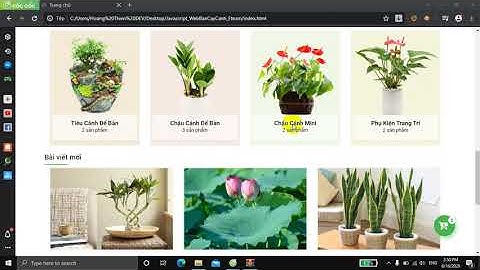 Demo Web bán cây cảnh Javascript