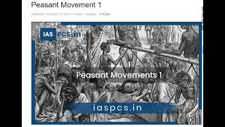 peasant movement 1 || upsc2021 modern history||