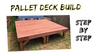 Off Grid Pallet Deck Build | DIY from wooden pallets for tiny house or shed