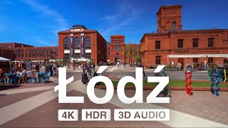 Łódź, Poland 🇵🇱 Industrial city with a soul 🎬 4K Ultra HDR 🎧 3D Binaural Sound