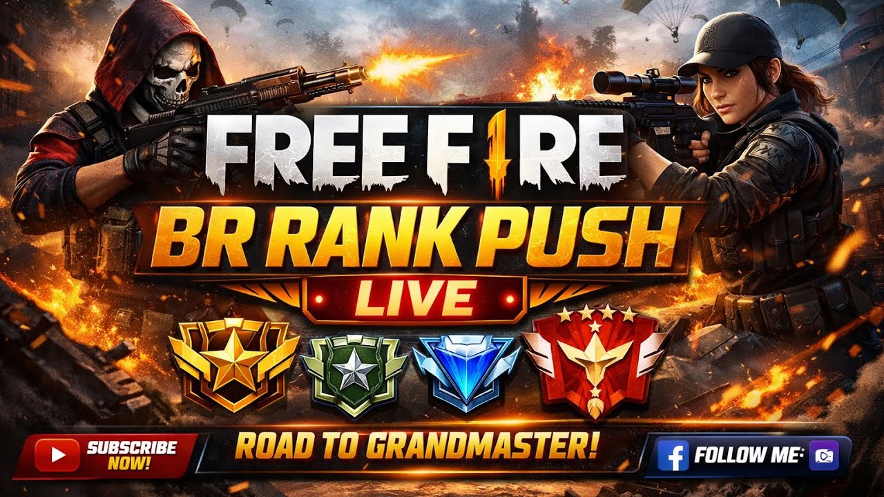 Rifat X Shadow Free Fire BR Rank Grand Master Push Live - YouTube