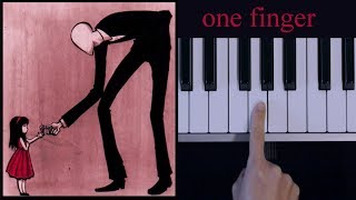 Paranormal Lullaby - The Slender Man / one finger TOO EASY piano tutorial (melodica tutorial)