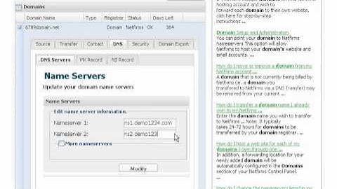 How to Manage Your DNS (Update Name Servers) at NetFirms.ca
