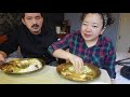 दालभात, पोर्कको तरकारी नेपाली खाना  Mukbang || hus&amp;wife mukbang