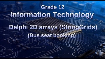 Delphi 2D Arrays - StringGrids (Bus seat booking)