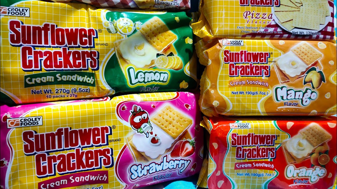 SUNFLOWER Crackers/Lemon Mango Chicken Strawberry Pizza Orange & Original
