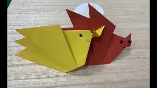 ハリネズミの折り方簡単編 簡単折り紙レッスン Youtube