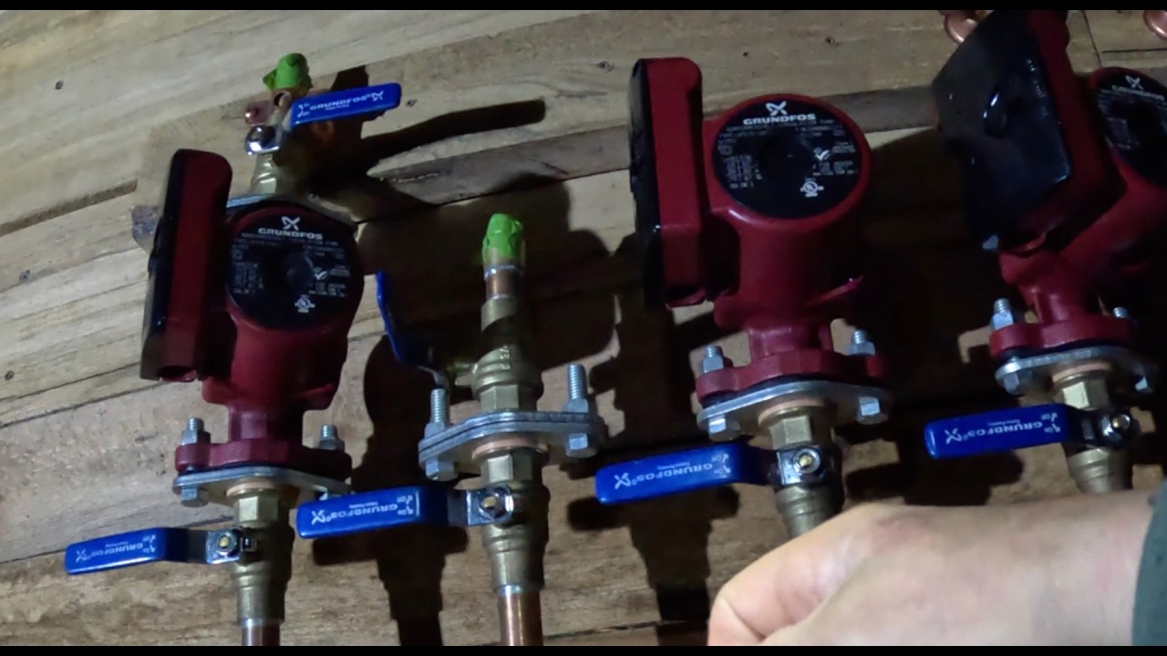 How many Radiant floor pumps are needed to heat this house