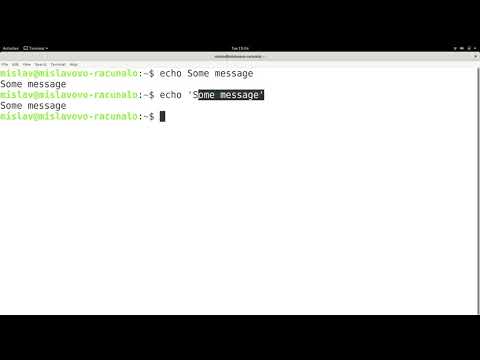 Linux Tutorial Series - 41 - The echo command