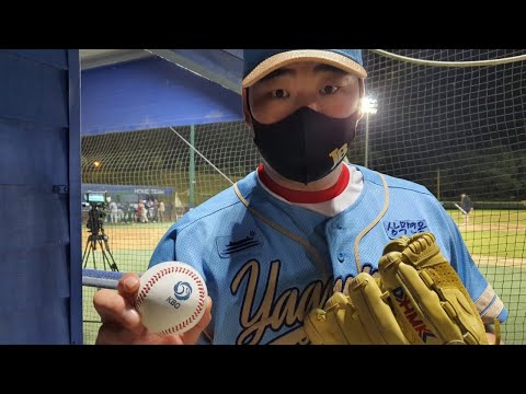 몸 다시 만든 김진우가 <strong>박명환</strong> 상대로 초강속구 뿌리는중!