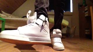 Supra TK society white on feet - YouTube