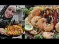 cuscuz marroquino com camarão e vejetais fácil rápido  e muito saboros chef nisrenالكسكس بالقريدس