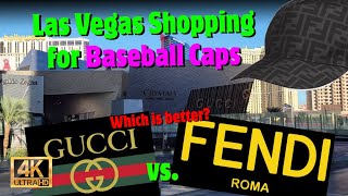 Fendi Baseball Cap Shopping in Vegas: Gucci vs. Fendi? Which is better?