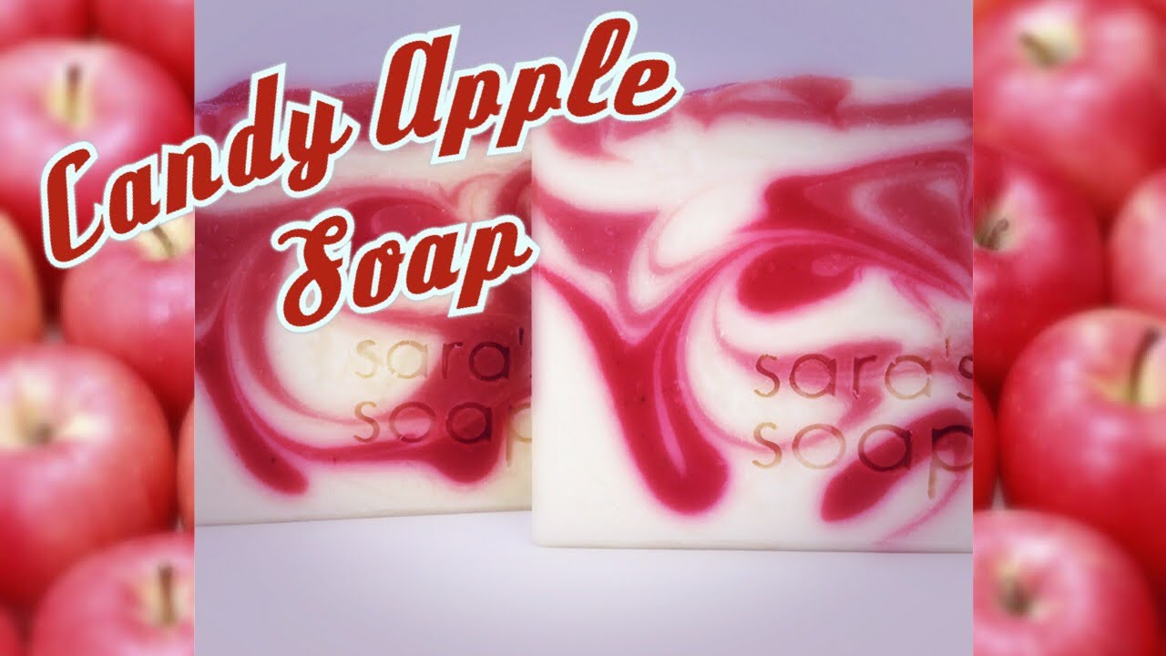 CANDY APPLE SOAP Cold Process Soap making YouTube