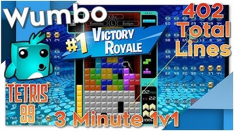Tetris 99 - Intense Game - 3 Minute 1v1 - 402 Total Lines