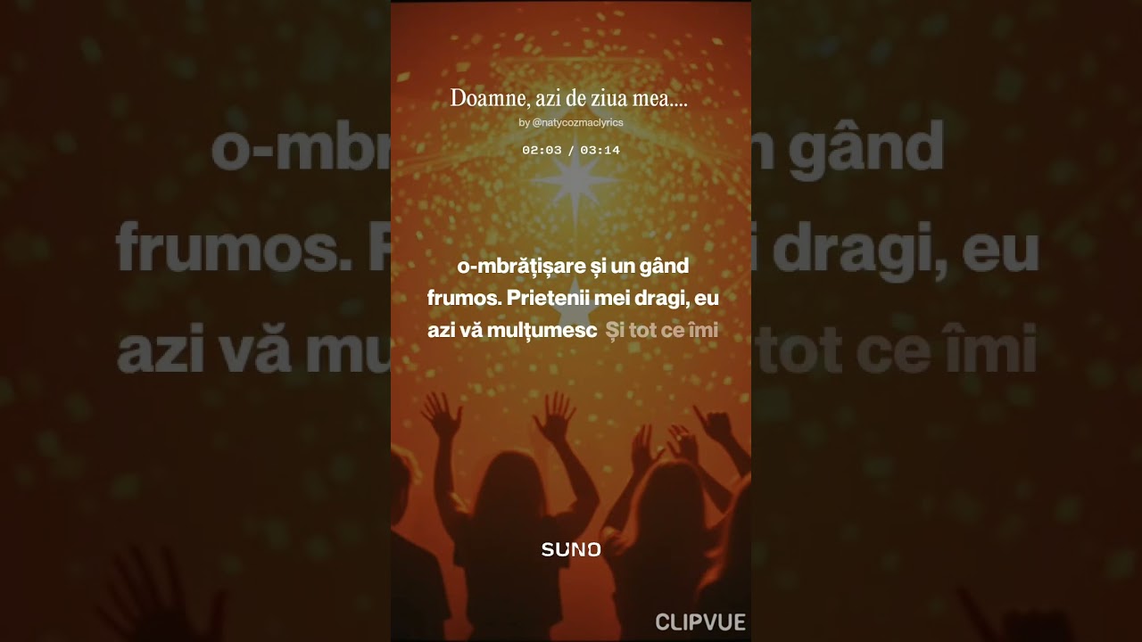 Doamne,  azi de ziua mea. NatyCozmac lyrics.  AImusic 