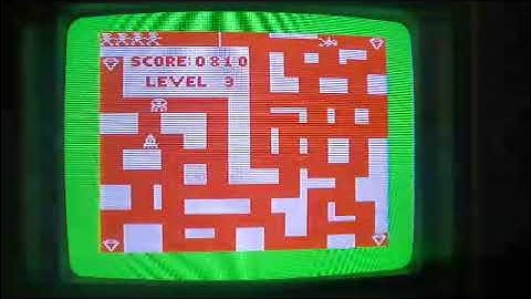 Creepy Corridors by Sierra On-Line on a Commodore Vic 20 with 1701 monitor