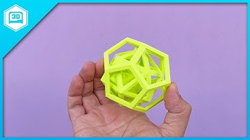 D20 inside icosahedron // Using PVA Dissolvable Filament