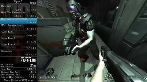 Doom 3 - Any% speedrun in 0:58:50 (time without loads)