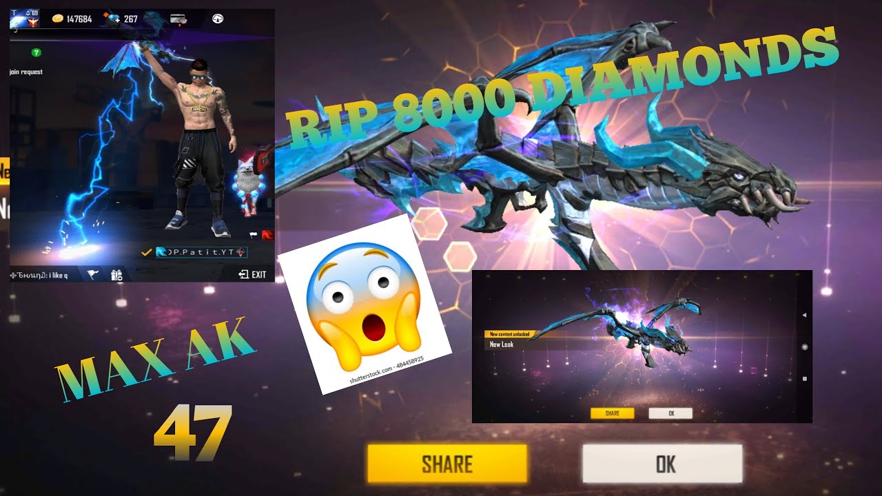 NEW AK MAX. LEVEL 4 TO MAX. KITNA DIAMOND LAGTA HAI..EASY TRICKS TO UPGRADE EVO GUNS.