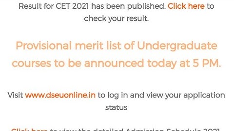 DSEU DELHI 2021 I UG MERIT LIST DECLARED | HOW TO CHECK RESULT #shorts