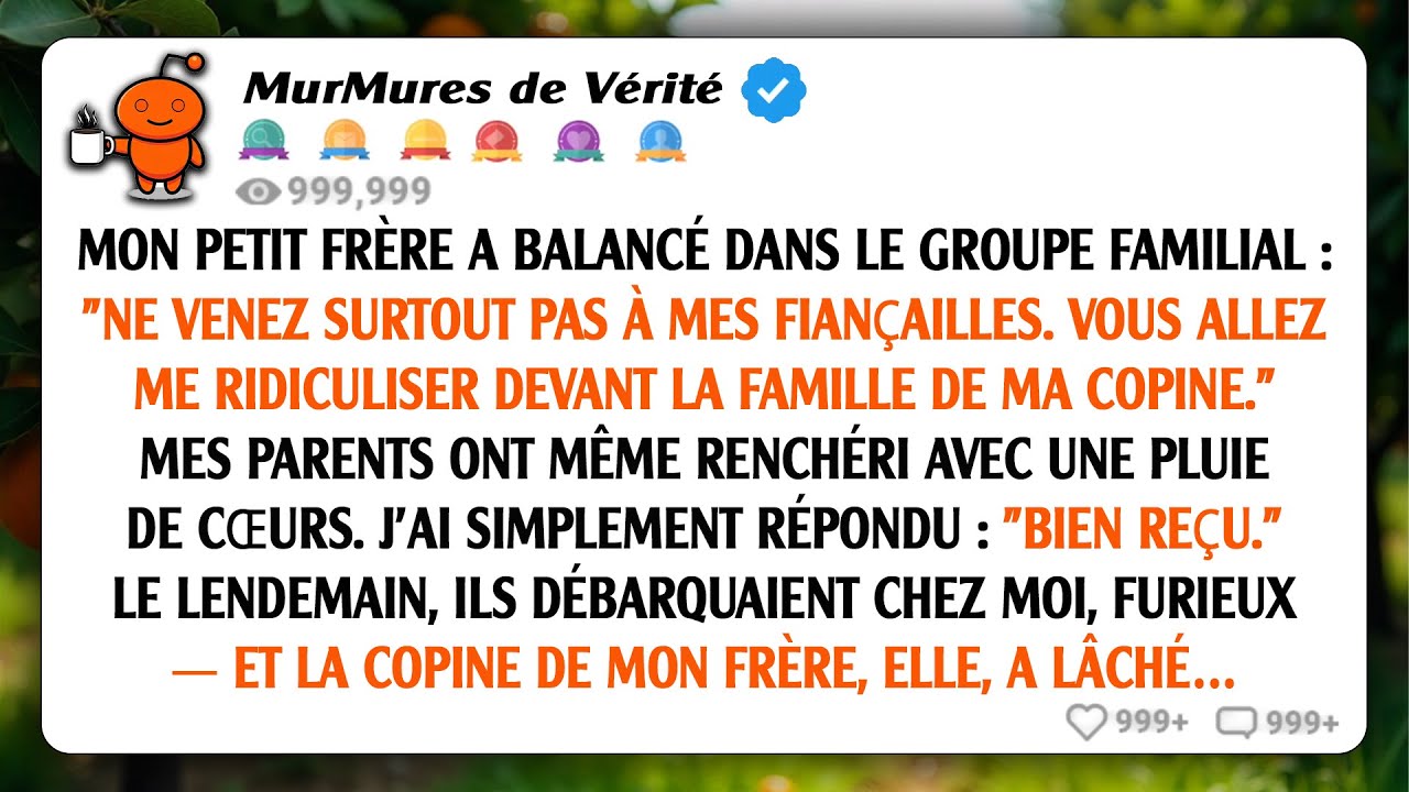 Mon frère m'a envoyé un texto : 