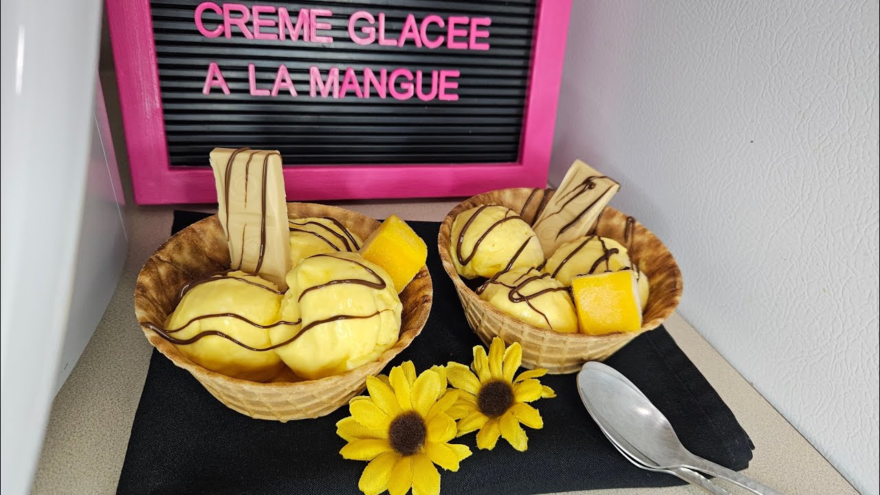 Crème glacée à la mangue au thermomix #thermomixcanada