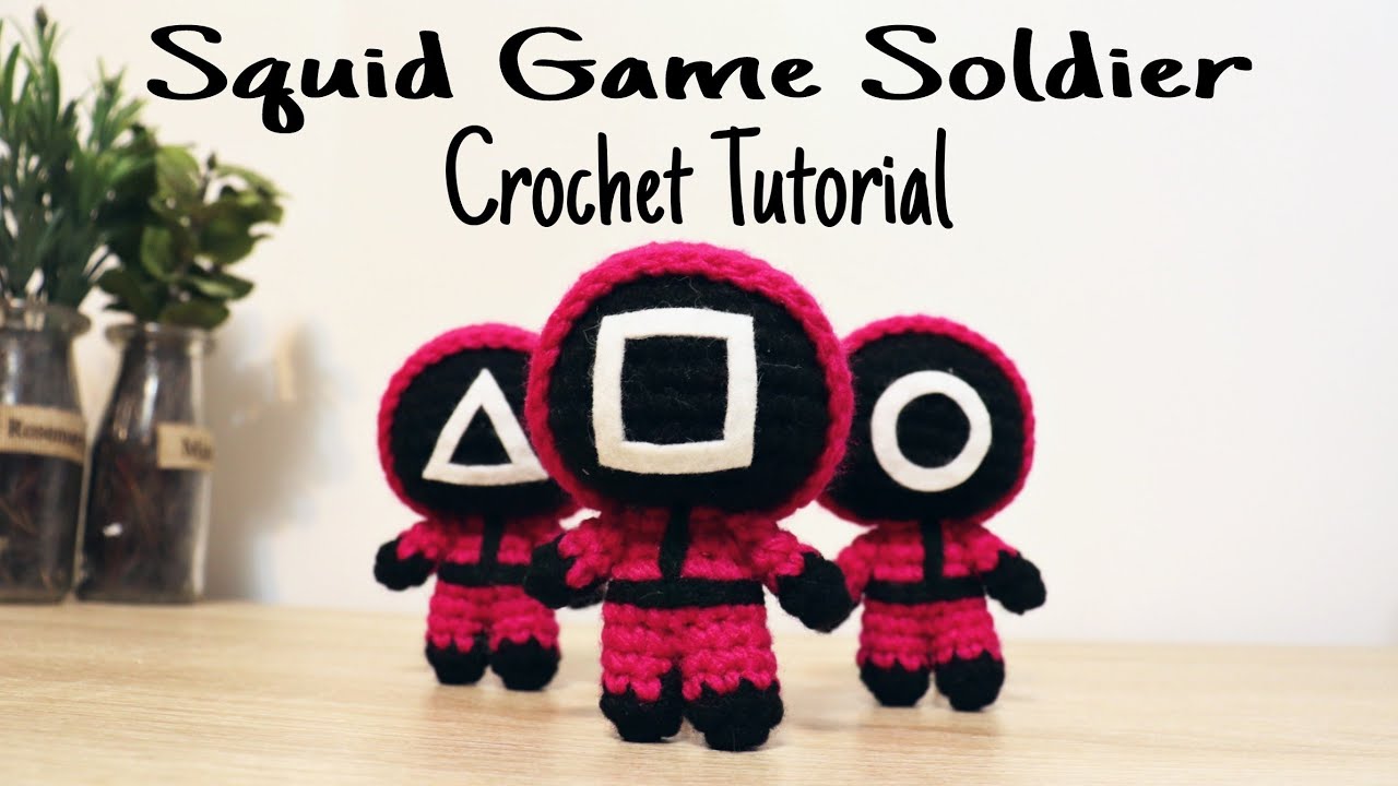 How to crochet Squid Game Pink Soldier Amigurumi