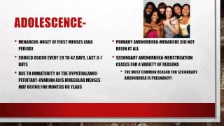 Women's health across the lifespan part 1