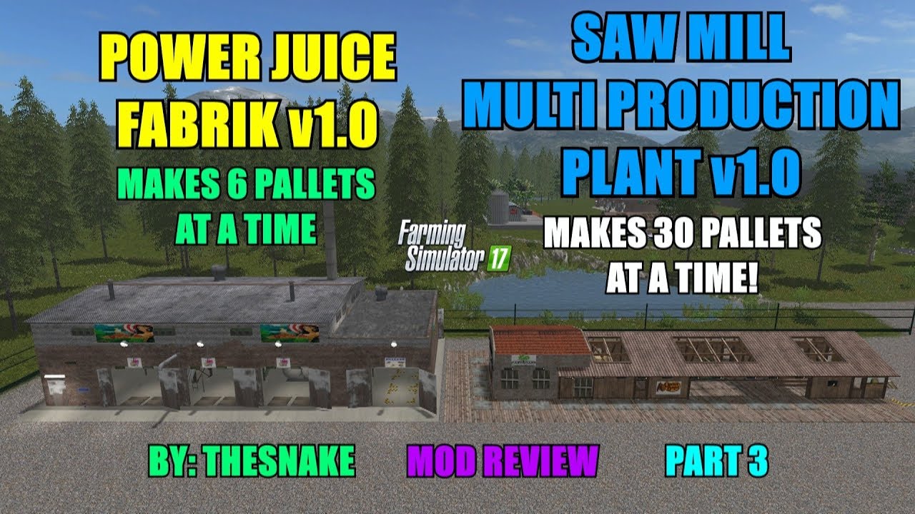 fsbok Farming Simulator 17 - Sawmill Multi Production Plant & Power Juice Fabrik (Part 3) 