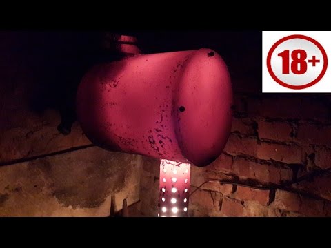 печка на отработанном масле плюс пропан (stove waste oil plus propane)