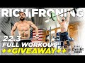 RICH FRONING *FULL* CrossFit Open 22.3 Workout + GIVEAWAY