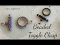 Kum Boncuktan T klips yapımı / Beaded toggle claps [DIY] How to make a Seed beads T claps