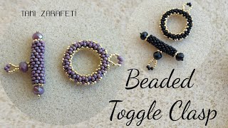 Kum Boncuktan T klips yapımı / Beaded toggle claps [DIY] How to make a Seed beads T claps