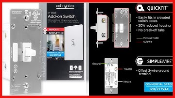 Enbrighten Add-On Switch QuickFit and SimpleWire, In-Wall Toggle