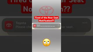 Toyota app: Turning off the annoying Rear Seat notification. 🚗 #toyota #app  #rav4 #notification screenshot 5