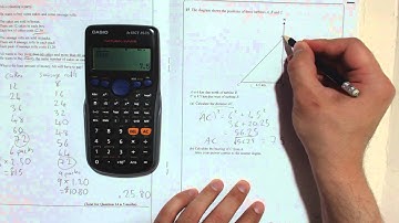 Edexcel GCSE Paper 2 June 2014 Question 15 - Pythagoras and Trigonometry