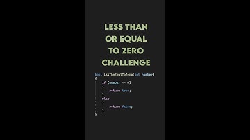 Less Than Or Equal To Zero - Edabit Challenge - C# Operators - C# .NET 6.0 #shorts