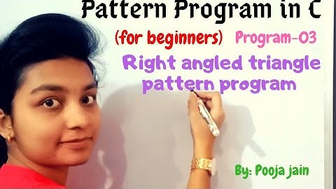 Star pattern program in C| Right angled triangle  pattern program (for beginners) in hindi