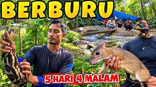 4 HARI 3 MALAM BERBURU || PASANG JERAT KANCIL || CAMPING HUJAN DERAS & BERTAHAN HIDUP