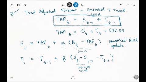 Double exponential smoothing / Holt