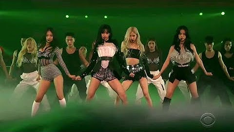 BLACKPINK- PRETTY SAVAGE [MR REMOVED] on James Corden late late show | Vocal only