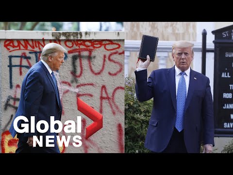 George Floyd protests: Police disperse peaceful protest for Trump photo op outside church