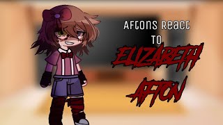 ||Aftons React To Elizabeth Afton||Short||My AU||Gacha FNaF||