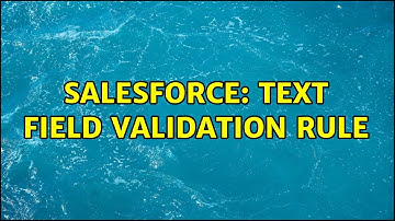 Salesforce: Text field validation rule (2 Solutions!!)