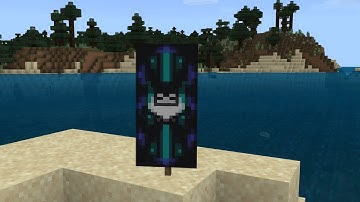 Blue wither skull banner | minecraft