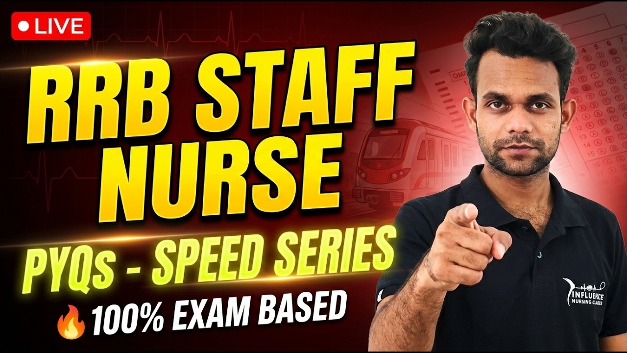 🎯RRB PYQs Special - Nursing & Non-Nursing #rrb #staffnurse #rmlexam #sgpgi #nursingofficer